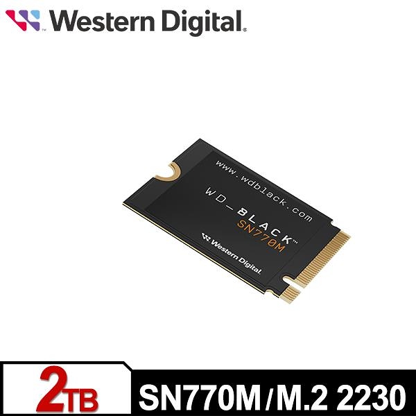 WD 黑標 SN770M 2TB M.2 2230 PCIe 4.0 NVMe SSD 固態硬碟 WDS200T3X0G