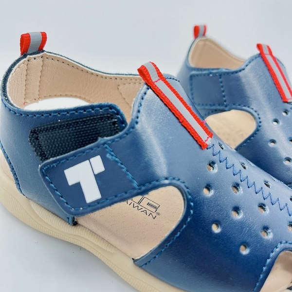 【菲斯質感生活購物】台灣製超纖皮革學步涼鞋--深藍 男童鞋 台灣製童鞋 學步鞋 兒童涼鞋 product thumbnail 7