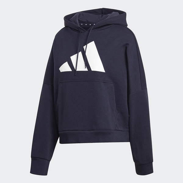 Adidas BACK ZIP GRAPHIC HOODIE 女款黑色運動長袖上衣 FS2451