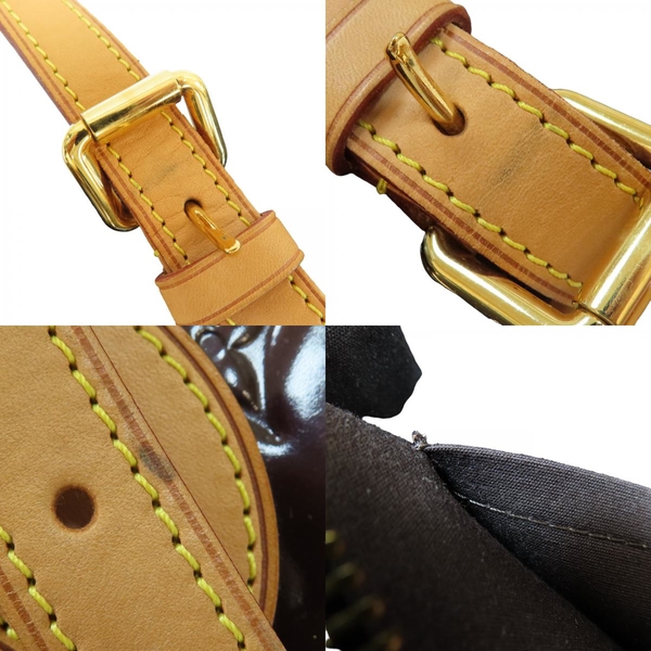 【二手名牌BRAND OFF】LOUIS VUITTON LV 路易威登 棕色 漆皮皮革 Vernis 手提包 M93510 product thumbnail 9