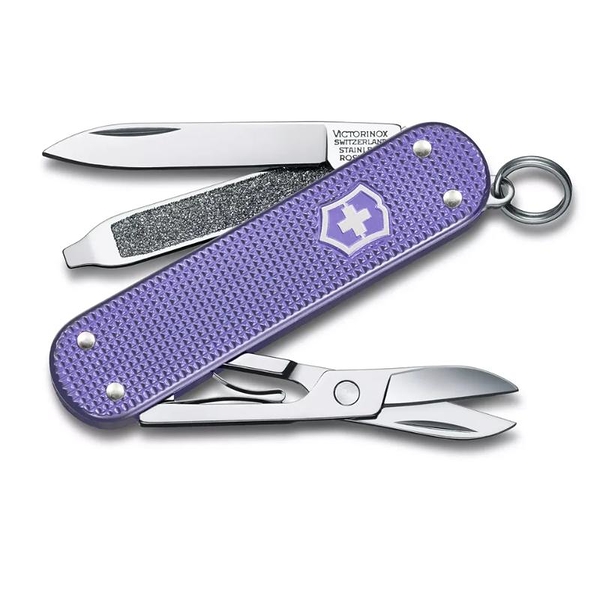 【Victorinox 瑞士維氏】瑞士刀 CLASSIC SD ALOX 5用刀 58mm-鋁合金薰衣草(0.6221.223G)