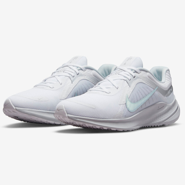 Nike Quest 5 女鞋 慢跑 休閒 輕盈 抓地 柔軟 白 銀【運動世界】DD9291-100 product thumbnail 4