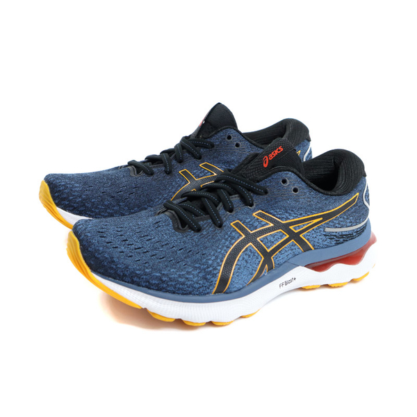 亞瑟士 ASICS GEL-NIMBUS 24 運動鞋 慢跑鞋 藍/橘 男鞋 超寬楦(4E) 1011B363-403 no599