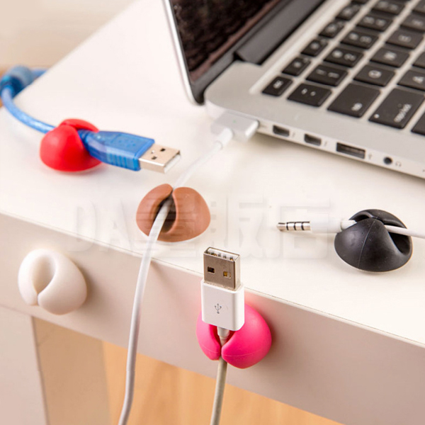 充電線 USB線 理線器 整線器 6入/組 固線器 集線器 萬用電線固定器 黏貼式電線夾 product thumbnail 4