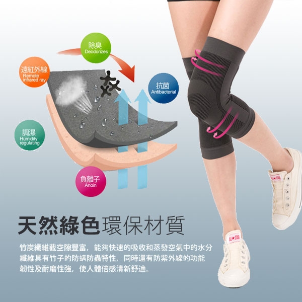 台灣製竹炭無縫機能護膝 護踝(1雙)【DK大王】 product thumbnail 3