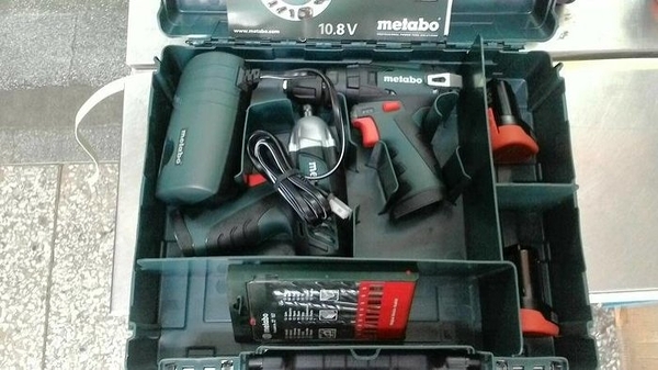 {家事達}德國 METABO- SSD 10.8V 鋰電 衝擊起子機+ SB 10.8V 震動電鑽 起子機 超值組 特價