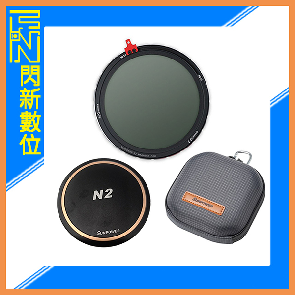 Sunpower N2 CINE 電影版 磁吸式 CPL + 可調ND2-ND32 鏡頭蓋+濾鏡包 套組 46-82mm