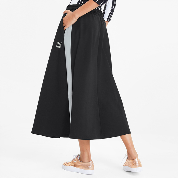 【現貨】PUMA Classics Long Skirt 女裝 長裙 休閒 黑 歐規【運動世界】59667701 product thumbnail 4