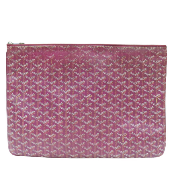 【二手名牌BRAND OFF】GOYARD 高雅德 酒紅色 PVC塗層帆布 Senat 手拿包 product thumbnail 2