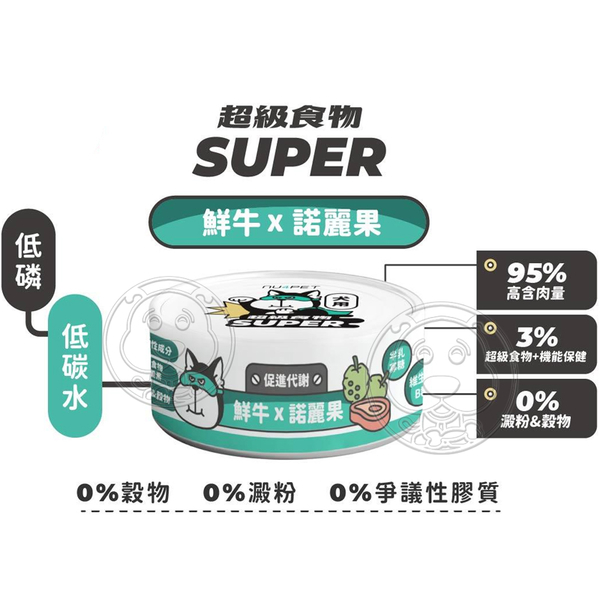 【培菓幸福寵物專營店】台灣製 NU4PET陪心寵糧 SUPER小白超級主食狗罐-80g 5種口味(超取限48罐) product thumbnail 2