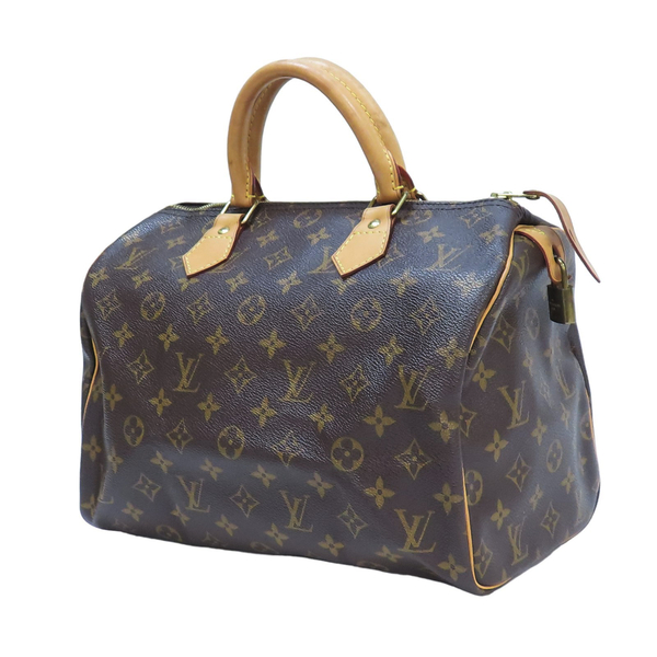 【二手名牌BRAND OFF】LOUIS VUITTON LV 路易威登 棕色 原花 PVC塗層帆布 Speedy 30 手提包 M41526 product thumbnail 2