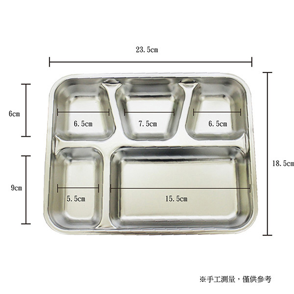 免運 防疫採購食物最佳選擇 秦博士 304不鏽鋼五格餐盤1入-贈1蓋1袋 SPL2318C+BA2219 product thumbnail 5
