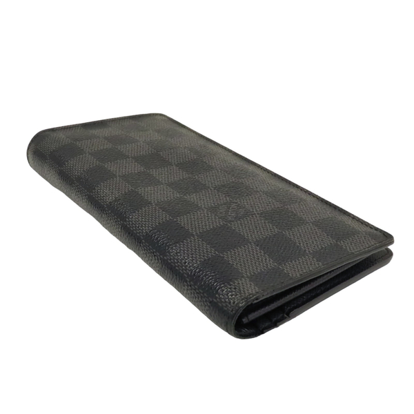 【二手名牌BRAND OFF】LOUIS VUITTON LV 路易威登 黑色 經典Damier 棋盤格帆布 PF Brazza 雙折長錢包 N62665 product thumbnail 3