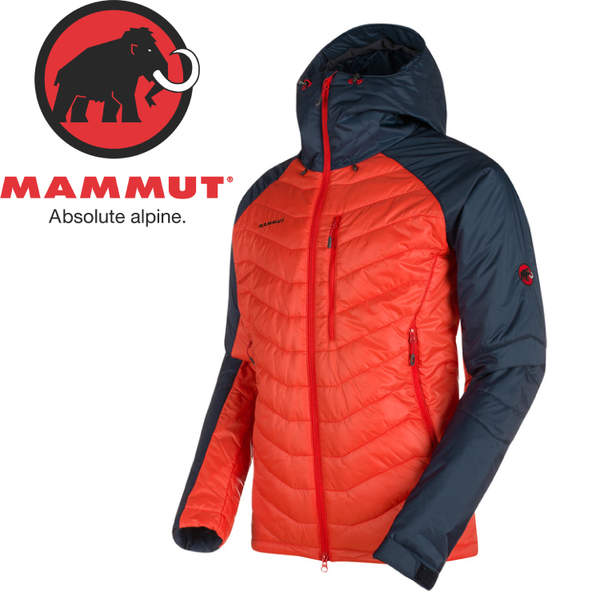 【MAMMUT 男 Rime Pro IN Hooded 連帽化纖外套 《 紅/藍》】1010-21880/化纖外套