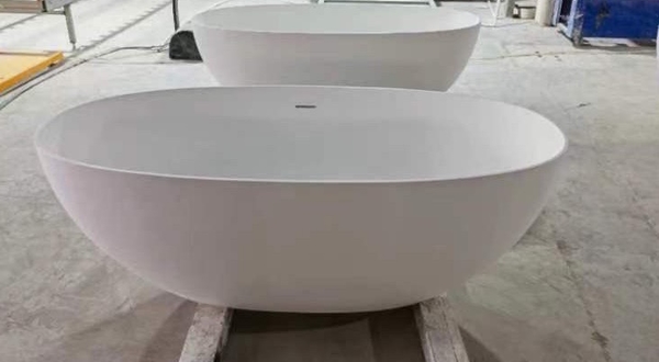 【麗室衛浴】BATHTUB WORLD 流線造形人造石獨立缸蛋殼系列有160 /150*75*H55CM