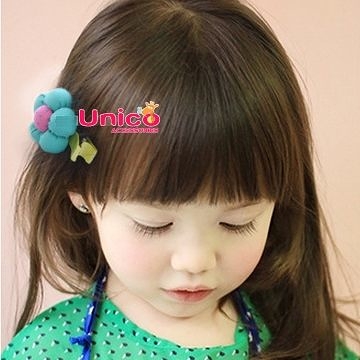 UNICO 兒童 甜美色系手工花朵髮夾(隨機出貨/不挑款)