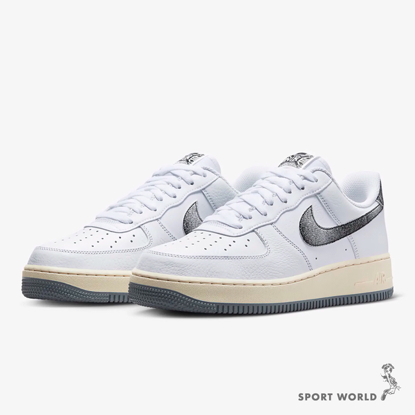 Nike 男鞋 休閒鞋 嘻哈50週年 奶油底 AIR FORCE 1 白灰潑墨【運動世界】DV7183-100 product thumbnail 4