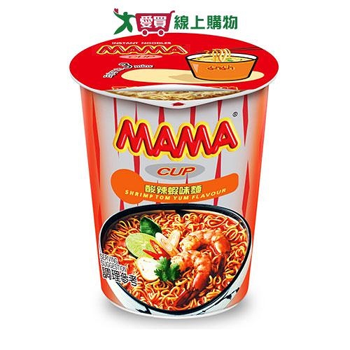 泰國MAMA麵酸辣蝦味杯麵60G【愛買】