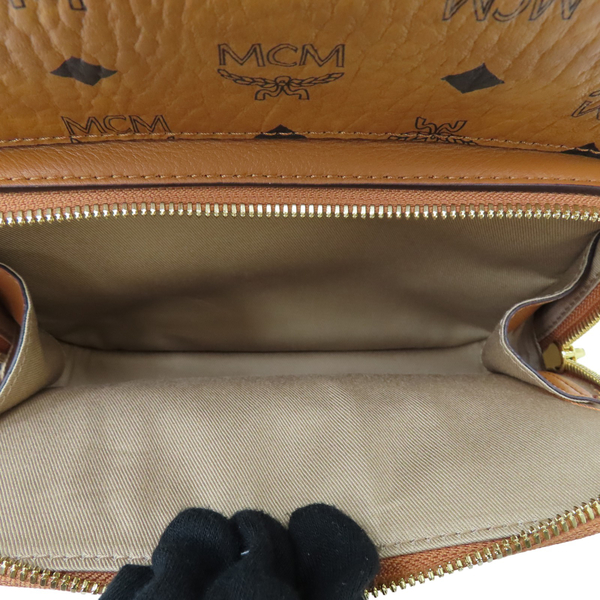 【二手名牌BRAND OFF】MCM 棕色 塗層帆布 rucksack backpack 後背包 金扣 product thumbnail 5