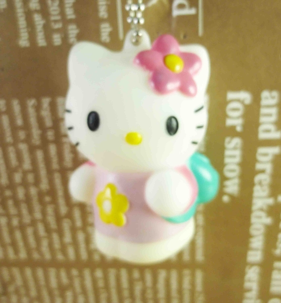 【震撼精品百貨】Hello Kitty 凱蒂貓~鎖圈-軟膠背包