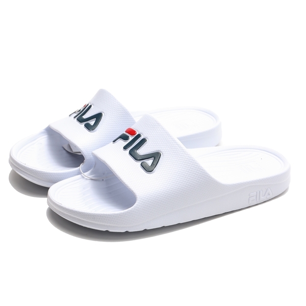 FILA (偏小建議大半號) 白 藍紅 LOGO 防水 拖鞋 (布魯克林) 4S355Q113 product thumbnail 2