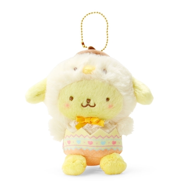 【震撼精品百貨】Pom Pom Purin 布丁狗~日本Sanrio三麗鷗 布丁狗絨毛玩偶吊飾(雞不可失復活節)*85826