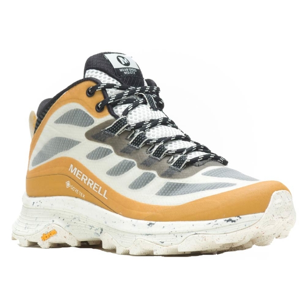 【MERRELL 美國 女 MOAB SPEED MID GORE-TEX越野鞋《芥黃色》】ML067668/健走/健行鞋/登山 product thumbnail 3