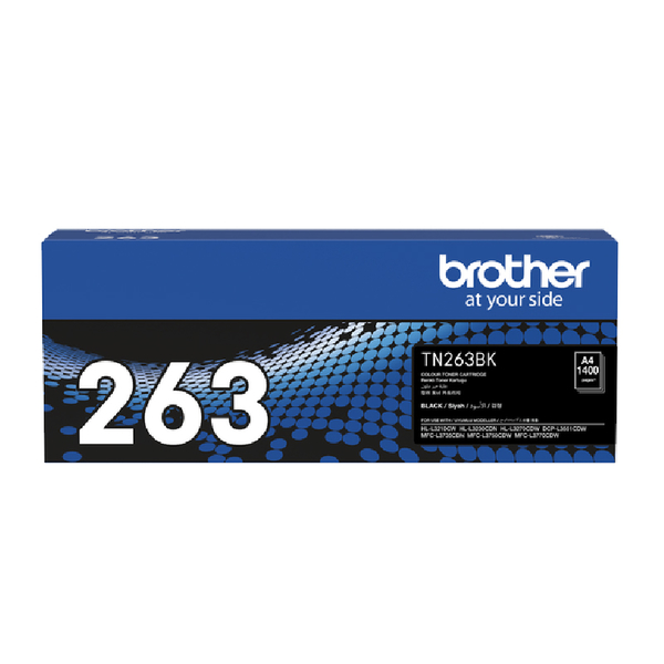 Brother TN-263 TN263 BK 原廠標準容量黑色碳粉匣 適用 L3270CDW L3750CDW product thumbnail 2