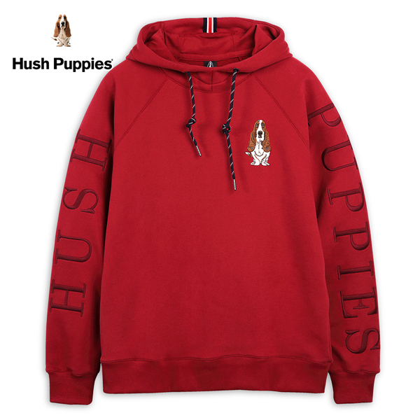 Hush Puppies 帽T 男裝連袖品牌英文繡花寬版帽T product thumbnail 4