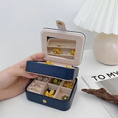 首飾盒 便攜式方形多層大容量首飾盒耳釘耳環項鏈女展示架極簡方便收納盒 免運薇薇