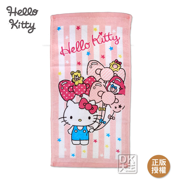 凱蒂貓 Kitty 蝴蝶結氣球童巾 兒童毛巾 日本正版授權【DK大王】 product thumbnail 2