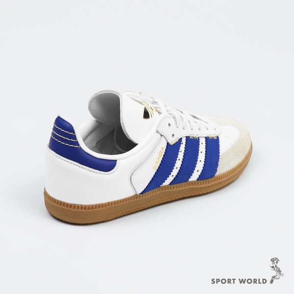 Adidas 男鞋 女鞋 休閒鞋 皮革 麂皮 拼接 SAMBA OG 米藍【運動世界】IF1813 product thumbnail 4