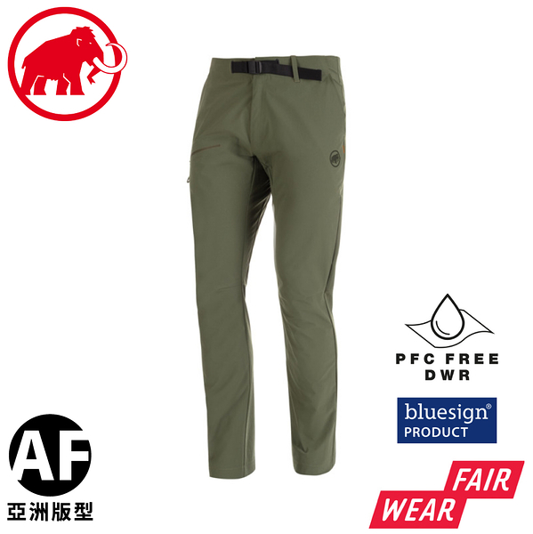 【MAMMUT 長毛象 男 Aegility Slim Pants 多功能快乾健行褲 AF《綠鬣蜥》】1022-00272