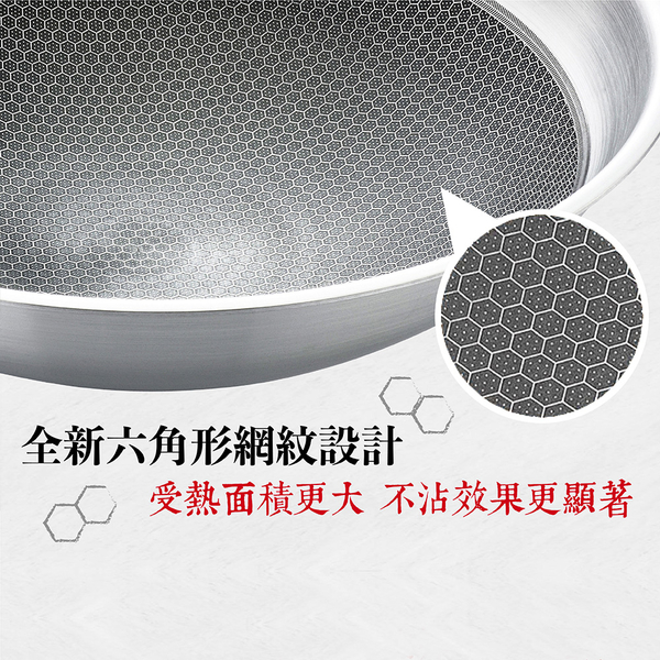 【米雅可 Miyaco】新型316不銹鋼網紋不沾炒鍋 40cm product thumbnail 5