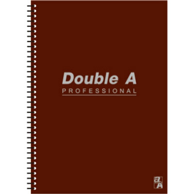 Double A DANB12176 A5 25K線圈活頁橫線筆記本/記事本 咖啡 50張入
