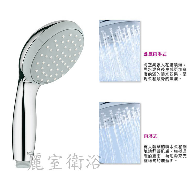 【麗室衛浴】德國 GROHE TEMPESTA 100 28422002 二段式手持式蓮蓬頭 F-740-4 product lightbox image 7