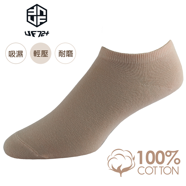 [UF72]UF6053(20-24)elf日風精舒棉絲柔素色船型女襪