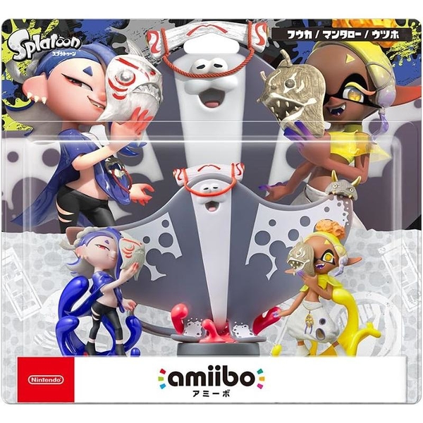 【amiibo】魚漿幫 鰻魚/鯊魚/鬼蝠魟 (斯普拉遁系列)