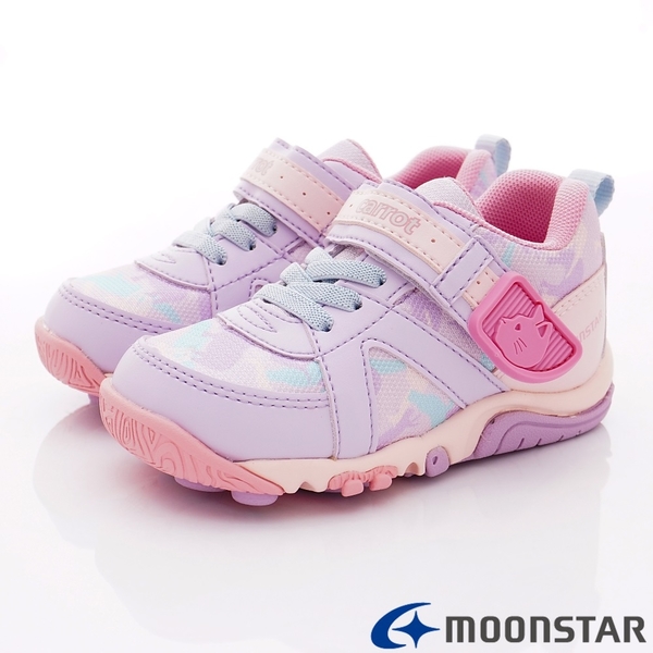 日本Moonstar機能童鞋 Carrot-2E玩耍速乾公園鞋款 22481紫(中小童段)
