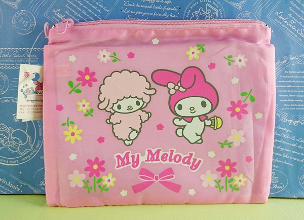 【震撼精品百貨】My Melody 美樂蒂~扁平化妝包_粉