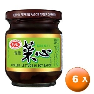 愛之味 青脆菜心 玻璃罐 180g (6罐)/組【康鄰超市】