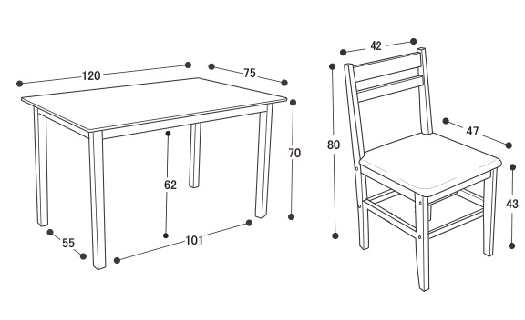 【班尼斯國際名床】~【帆谷】全實木餐桌椅組(超值五件組內含一桌+四椅) product thumbnail 8