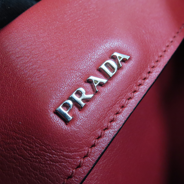 【二手名牌BRAND OFF】PRADA 普拉達 紅色 牛皮 肩背包 BR5070 product thumbnail 8