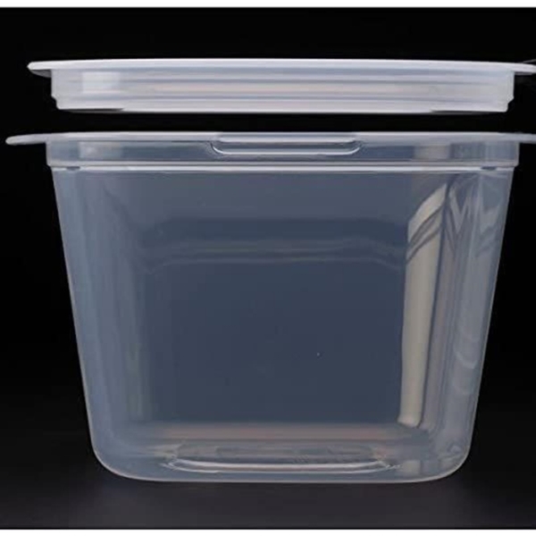 小禮堂 INOMATA 塑膠方形可微波雙層保鮮盒 900ml (透明款) 4905596-181767 product thumbnail 5