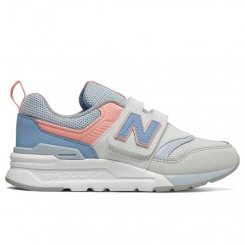 New Balance 997 童鞋 中童 休閒 耐磨 透氣 魔鬼氈 白 粉藍【運動世界】PZ997HCI