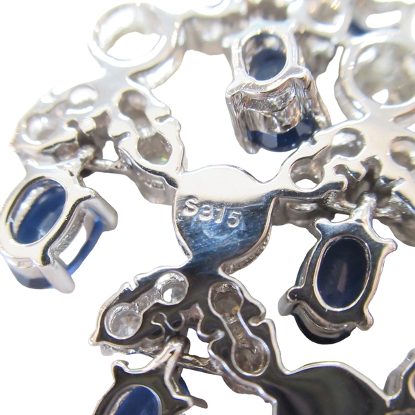 【二手名牌BRAND OFF】JEWELRY 無品牌珠寶【再降價】3.15ct藍寶石18白K金鑲鑽項鍊 product thumbnail 6