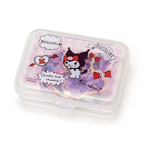 【震撼精品百貨】酷洛米_Kuromi~Sanrio 酷洛米散裝貼紙組附收納盒(40枚入)#87542