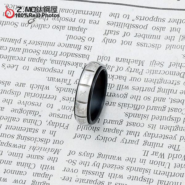 『Z-MO鈦鋼屋』316L抗過敏不生鏽，純西德鋼數字戒指【僅有美圍6、7、8、9、10、11號】【BCS028】