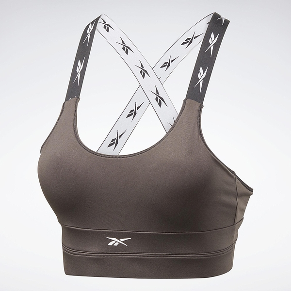 REEBOK KIREI FIT LOGO 女裝 運動內衣 慢跑 訓練 支撐 加厚內襯 透氣 深棕【運動世界】GK7675