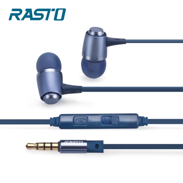 RASTO RS9 美型鋁合金入耳式耳機-藍